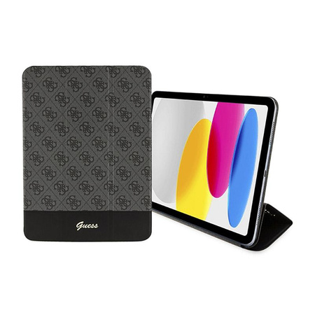 Guess 4G Stripe Allover - Etui iPad 10.9" (2022) (Czarny)