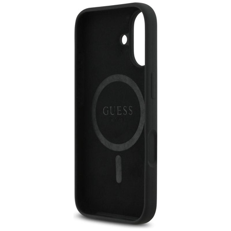 Guess Silicone Triangle Logo MagSafe - Etui iPhone 17 (czarny)