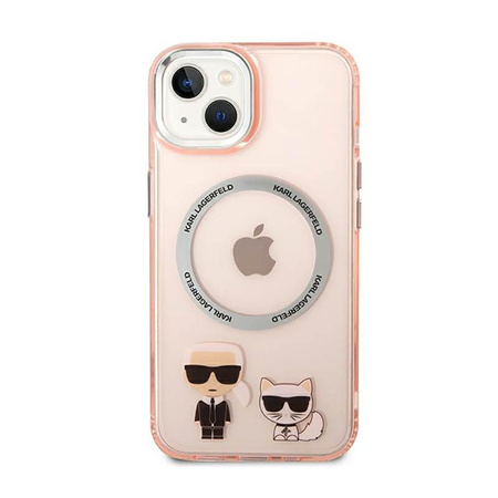 Karl Lagerfeld Karl & Choupette Aluminium MagSafe - Etui iPhone 14 (różowy)