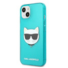Karl Lagerfeld Choupette Head - Etui iPhone 13 (fluo niebieski)