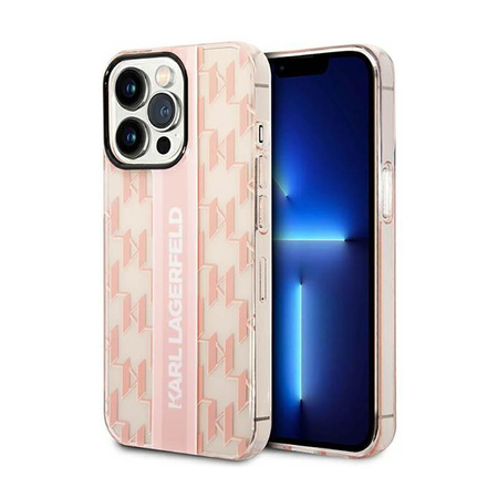Karl Lagerfeld Mono Vertical Stripe - Etui iPhone 14 Pro (różowy)
