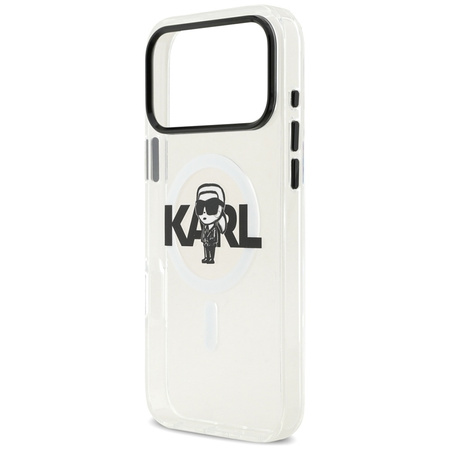 Karl Lagerfeld IML Karl Sketch Logo MagSafe - Etui iPhone 17 Pro Max (przezroczysty)
