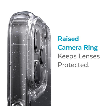 Speck Presidio Perfect-Clear with Glitter - Etui iPhone 13 Pro z powłoką MICROBAN (Clear/Platinum Glitter)