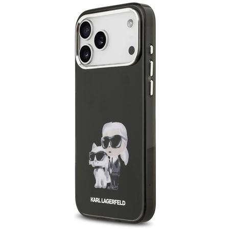 Karl Lagerfeld IML Aquarelle Karl & Choupette & Logo MagSafe - Etui iPhone 17 Pro Max (czarny)