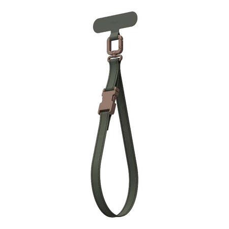 Moshi 2-in-1 Wrist & Body Strap with Adapter - Smycz ze skóry eco do telefonu (Moss Green)