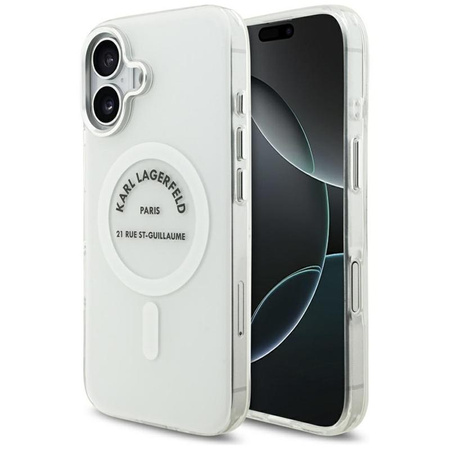 Karl Lagerfeld IML Karl RSG Logo MagSafe - Etui iPhone 17 (przezroczysty)