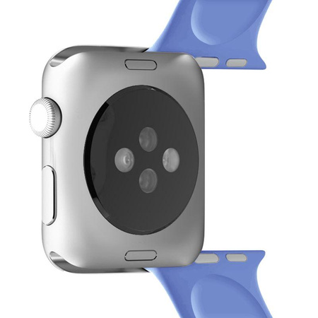 PURO ICON - Elastyczny pasek sportowy do Apple Watch 42/44/45 mm (S/M & M/L) (niebieski)