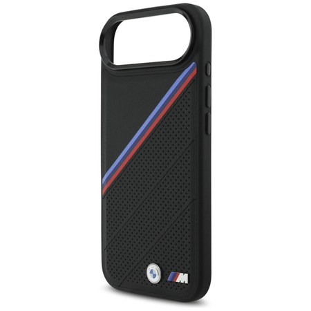 BMW M Tricolor Metal Logo MagSafe - Etui iPhone Air (czarny)