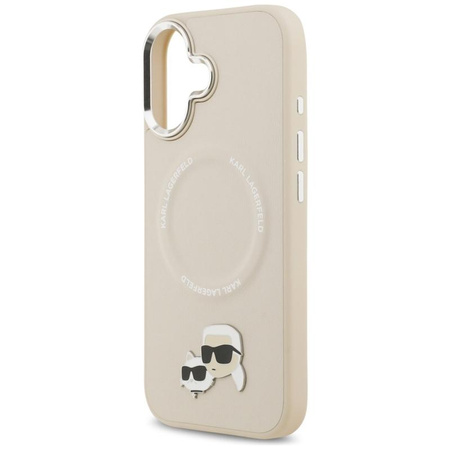 Karl Lagerfeld Karl & Choupette Pins MagSafe - Etui iPhone 17 (beżowy)