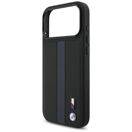 BMW M Perforated Stripe Logo MagSafe - Etui iPhone 17 Pro Max (niebieski)