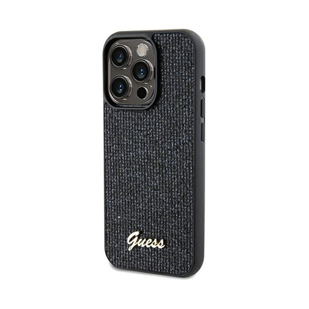 Guess Disco Metal Script - Etui iPhone 13 Pro Max (czarny)