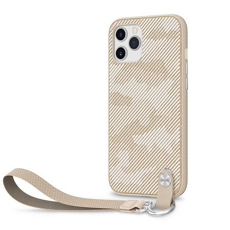 Moshi Altra - Etui z odpinaną smyczką iPhone 12 / iPhone 12 Pro (system SnapTo) (Sahara Beige)