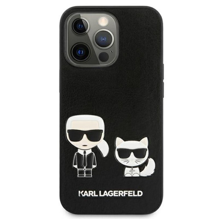 Karl Lagerfeld PU Leather Karl & Choupette Embossed - Etui iPhone 13 Pro Max (czarny)