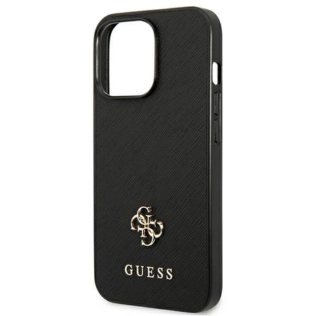 Guess Saffiano 4G Small Metal Logo – Etui iPhone 13 Pro Max (czarny)