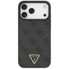 Guess Leather 4G Triangle Strass MagSafe - Etui iPhone 17 Pro Max (czarny)