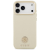 Guess Grained Strass Logo MagSafe - Etui iPhone 17 Pro Max (beżowy)