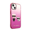 Karl Lagerfeld Gradient Ikonik Karl & Choupette - Etui iPhone 14 Plus (różowy)