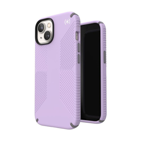 Speck Presidio2 Grip - Antypoślizgowe etui iPhone 14 / iPhone 13 (Spring Purple / Cloudygrey / White)