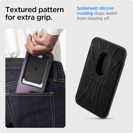 Spigen Valentinus Pro MagSafe - Portfel magnetyczny (Black)