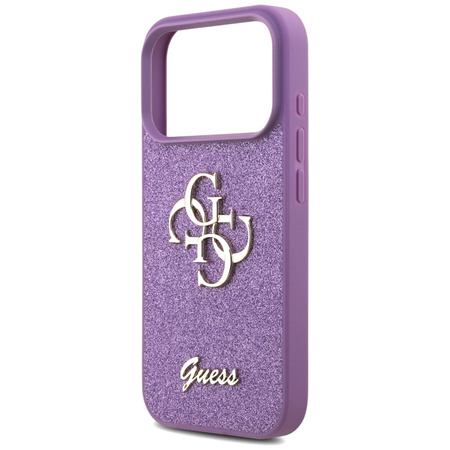 Guess Fixed Glitter Big 4G - Etui iPhone 17 Pro (liliowy)