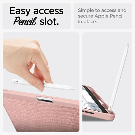 Spigen Urban Fit - Etui do iPad Air 11” M3 (2025) / M2 (2024) / iPad Air 10.9” (5-4 gen.) (2022-2020) (Rose Gold)