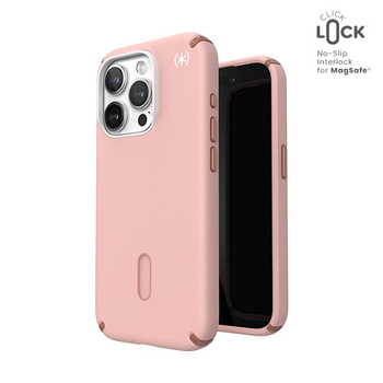 Speck Presidio2 Pro ClickLock & MagSafe - Etui iPhone 15 Pro (Dahlia Pink/Rose Copper)