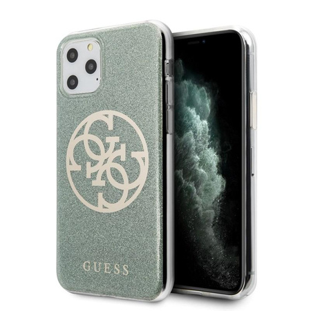 Guess Circle Glitter 4G - Etui iPhone 11 Pro (khaki)