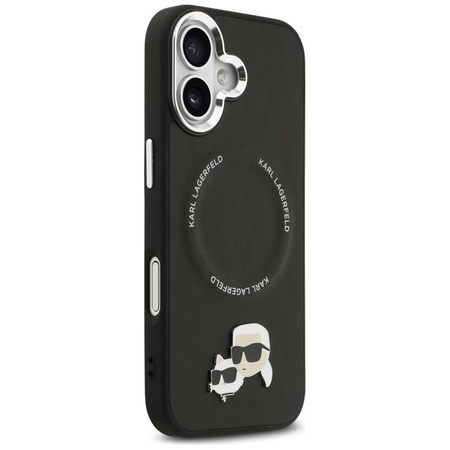 Karl Lagerfeld Karl & Choupette Pins MagSafe - Etui iPhone 17 (czarny)