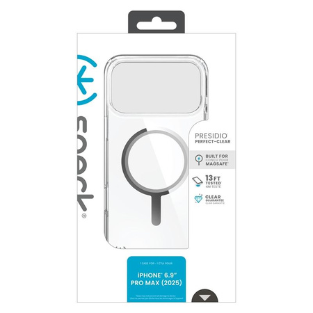 Speck Presidio Perfect Clear MagSafe - Etui iPhone 17 Pro Max (Clear / Silver)