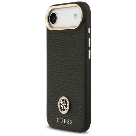 Guess Grained Strass Logo MagSafe - Etui iPhone Air (czarny)
