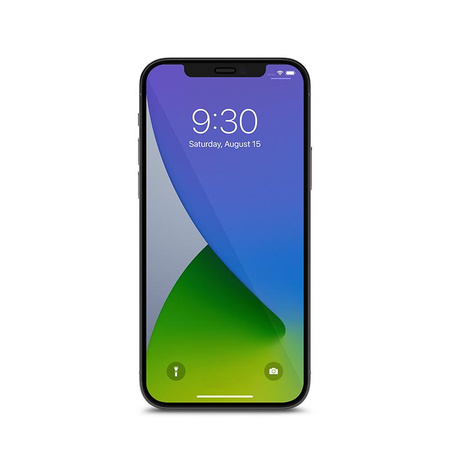 Moshi AirFoil Pro – Elastyczne szkło hybrydowe iPhone 12 / iPhone 12 Pro (czarna ramka)