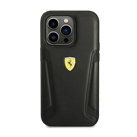 Ferrari Leather Stamp Sides – Etui iPhone 14 Pro (Czarny)
