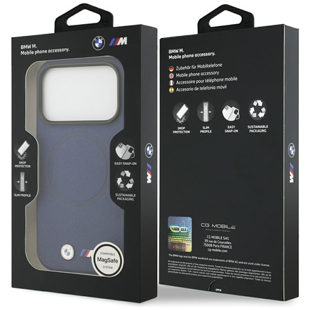 BMW M FW Metal Logo MagSafe - Etui iPhone 17 Pro Max (granatowy)