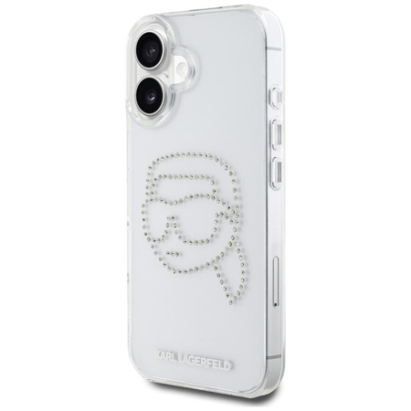 Karl Lagerfeld IML Rhinestones Karl Head - Etui do iPhone 16 (przezroczysty)