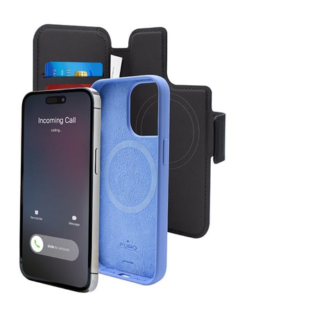PURO Folio MagSafe Case – Etui iPhone 14 Pro / 13 Pro (czarny)