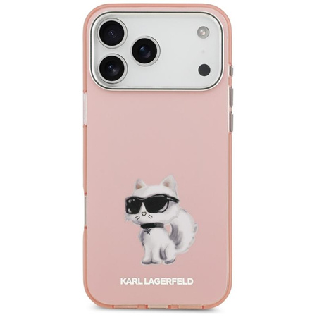 Karl Lagerfeld IML Aquarelle Choupette & Logo MagSafe - Etui iPhone 17 Pro Max (różowy)