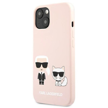 Karl Lagerfeld Slilicone Karl & Choupette - Etui iPhone 13 Mini (różowy)