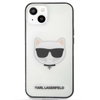 Karl Lagerfeld Ikonik Choupette Head - Etui iPhone 13 (przezroczysty / czarna ramka)