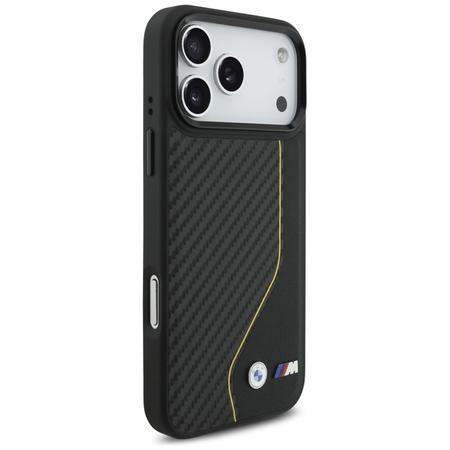 BMW M Carbon Line & Logo MagSafe - Etui iPhone 17 Pro Max (żółty)