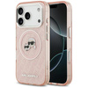 Karl Lagerfeld IML Glitter Karl & Choupette Heads Logo MagSafe - Etui iPhone 17 Pro Max (różowy)