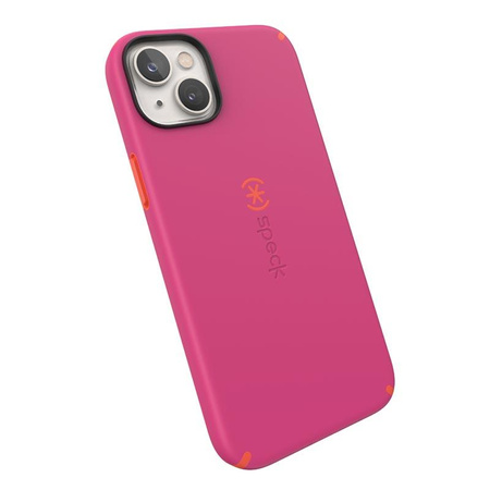 Speck CandyShell Pro - Etui iPhone 14 Plus z powłoką MICROBAN (Digital Pink / Energy Red)