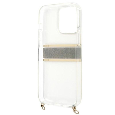 Guess 4G Gold Stripe Crossbody - Etui iPhone 13 Pro Max