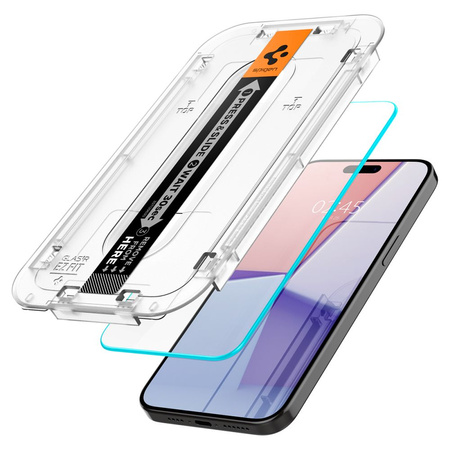 Spigen GLAS.TR EZ FIT 2-Pack - Szkło hartowane do iPhone 15 Pro 2 szt
