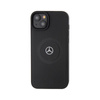 Mercedes Crossed Lines Pattern Leather MagSafe - Etui iPhone 15 (czarny)