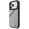 BMW M Tricolor Metal Logo MagSafe - Etui iPhone 17 Pro (szary)