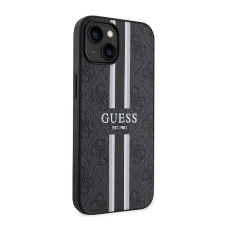 Guess 4G Printed Stripes MagSafe - Etui iPhone 14 (Czarny)