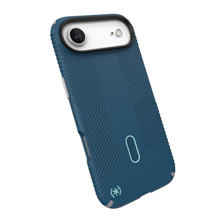 Speck Presidio2 Grip ClickLock & MagSafe - Etui iPhone Air (Deep Sea / Silver Metallic / Spell Blue)
