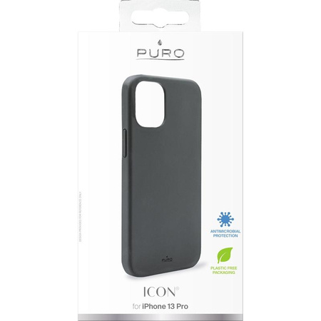 PURO ICON Cover - Etui iPhone 13 Pro z ochroną antybakteryjną (czarny)