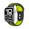 Crong Duo Sport - Pasek do Apple Watch 38/40/41/42 mm (czarny/limonkowy)