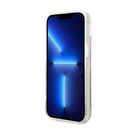 Guess Liquid Glitter Paisley - Etui iPhone 14 (złoty)